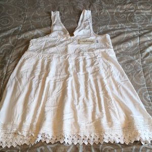Cream Wrangler dress with Lace trim